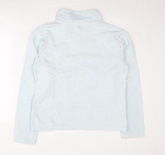 Weird Fish Women's Blue Henley Sweatshirt