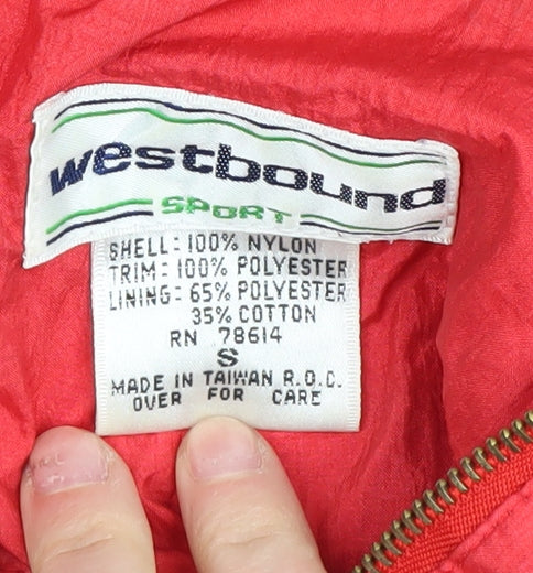 Westbound Women's Red Nautical Bomber Jacket - Size S