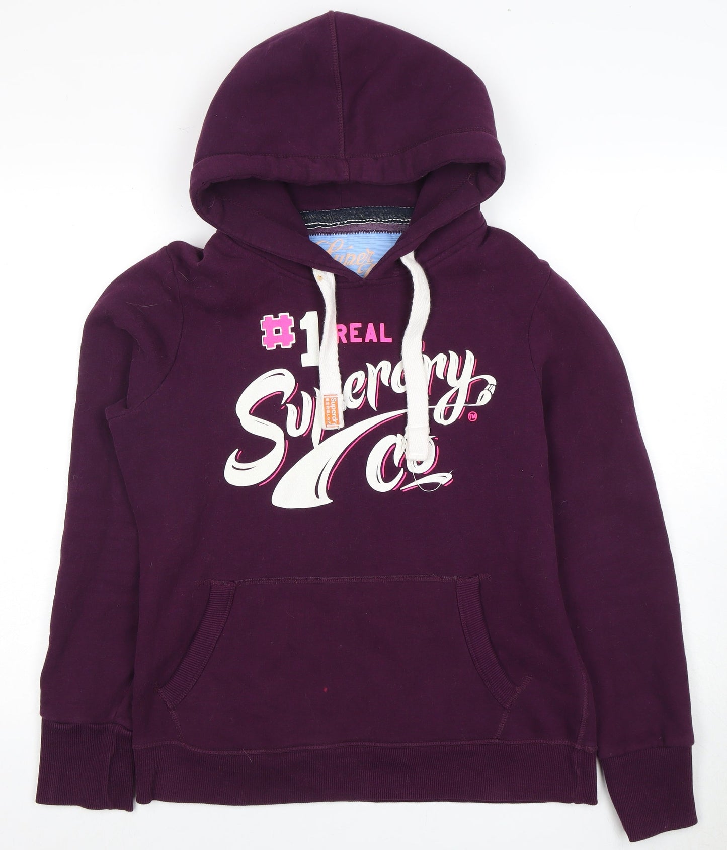 Superdry Women's Purple Pullover Hoodie L