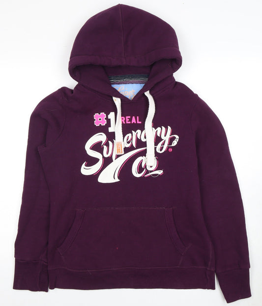 Superdry Women's Purple Pullover Hoodie L