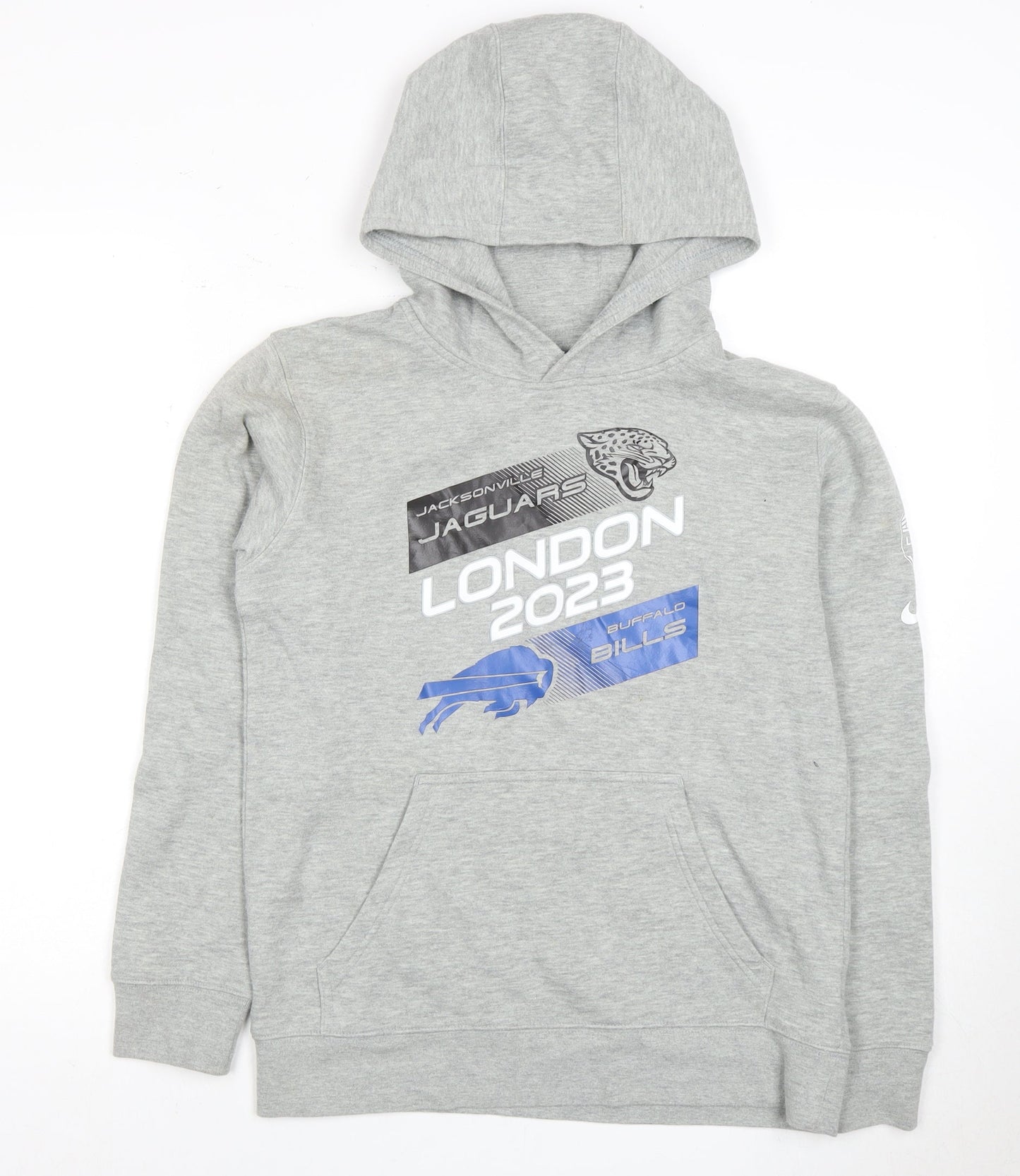 Nike Boys Grey Sports Pullover Hoodie Size 16