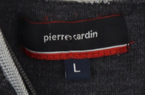 Pierre Cardin Men's Grey Full Zip Jumper, Size L