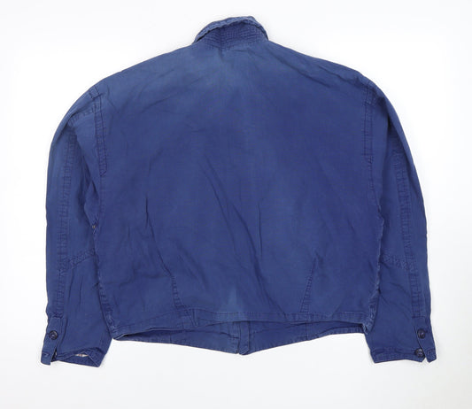 Next Women's Blue Cotton Zip Jacket M