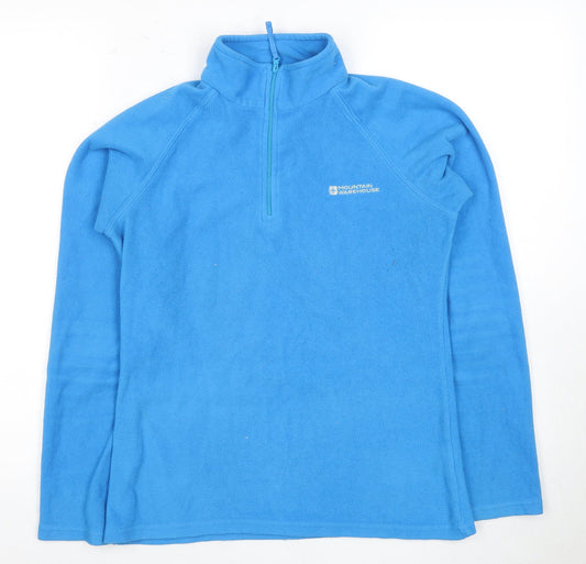 Mountain Warehouse Blue Zip Fleece, Unisex Adults Size 8