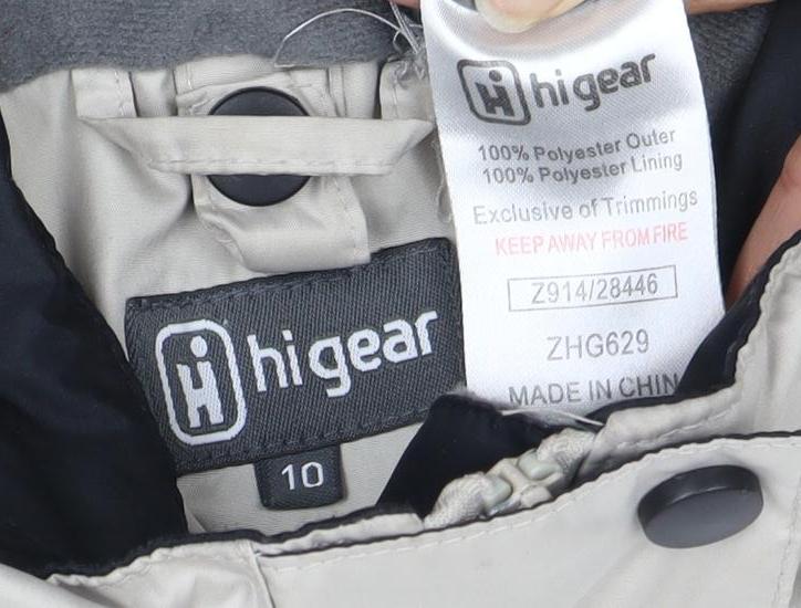 Hi Gear Beige Waterproof Unisex Jacket Size 10