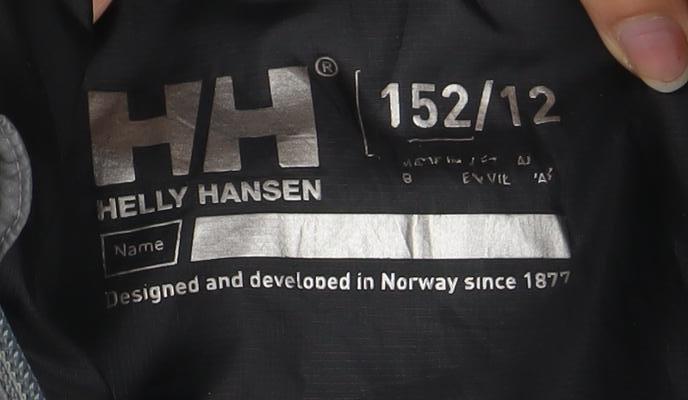 Helly Hansen Boys Grey Puffer Jacket Size 12