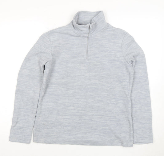 Mountain Warehouse Women's Grey Mock Neck Sweatshirt - Size 12