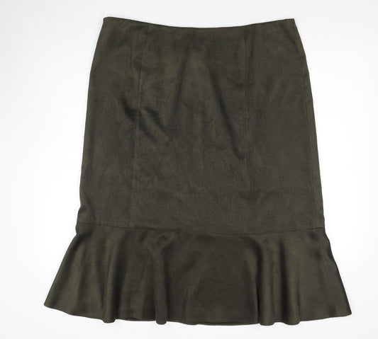 Jacques Vert Women's Green Trumpet Skirt Size 18