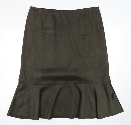 Jacques Vert Women's Green Trumpet Skirt Size 18