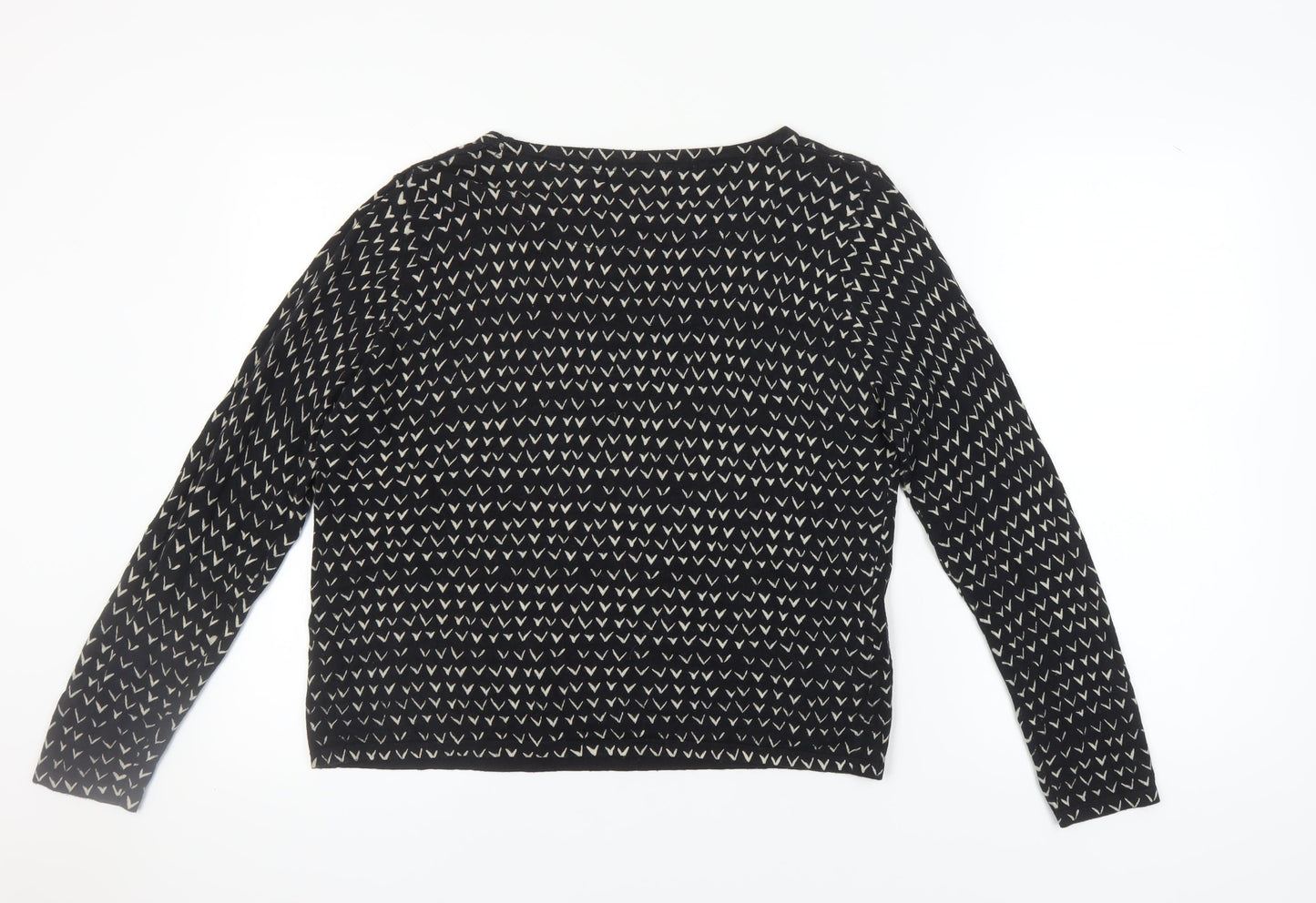 Next Women's Black Geometric Pullover Jumper Size 14