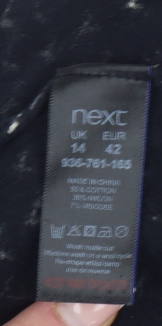 Next Women's Black Geometric Pullover Jumper Size 14