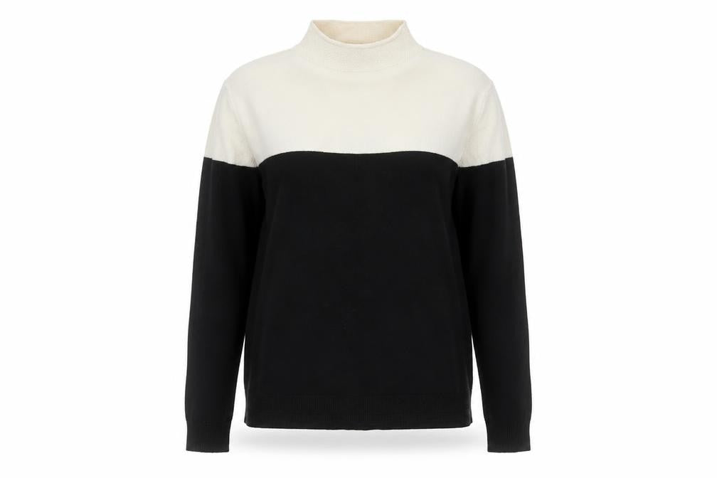 Marks and Spencer Women's Black Mock Neck Pullover Jumper Size 10