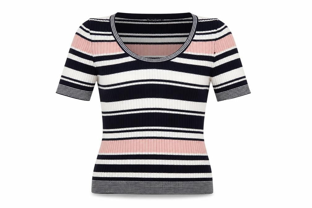 Miss Selfridge Women's Striped T-Shirt, Size 8