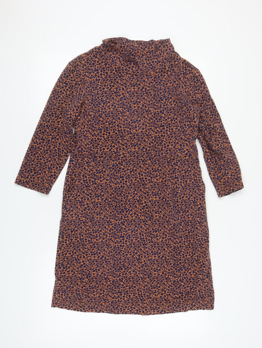 White Stuff Women's Brown Shift Dress Size 12