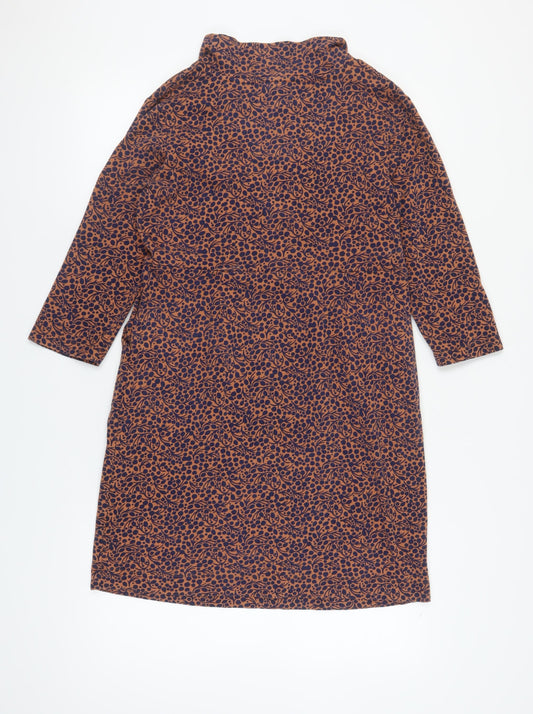 White Stuff Women's Brown Shift Dress Size 12