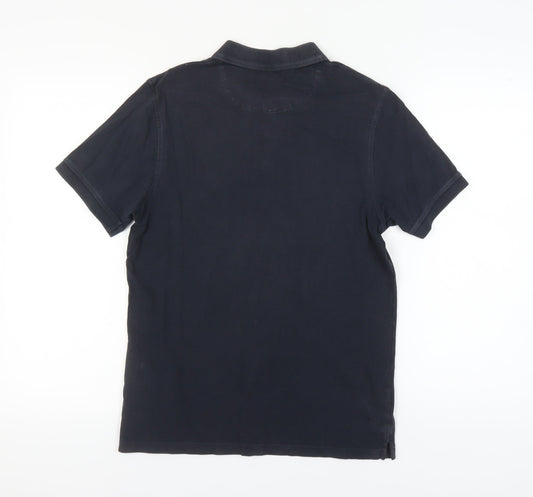Lyle & Scott Men's Black Polo, Size M, 100% Cotton