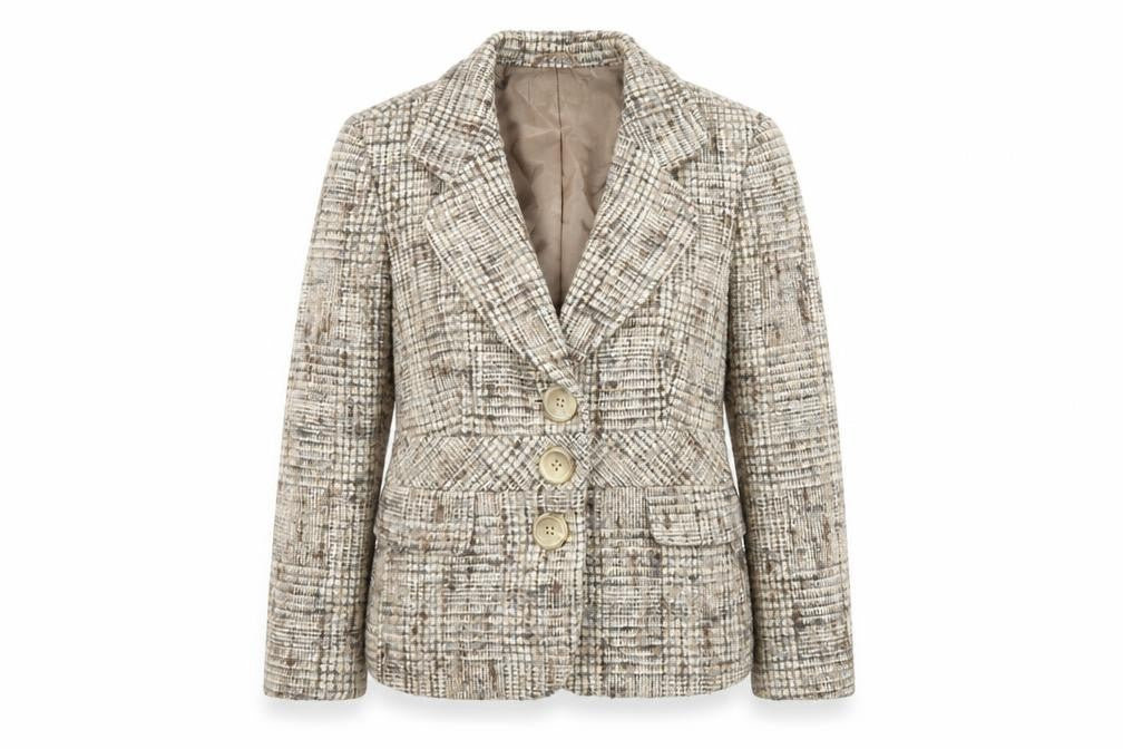Marks and Spencer Women's Multicoloured Check Blazer, Size 14