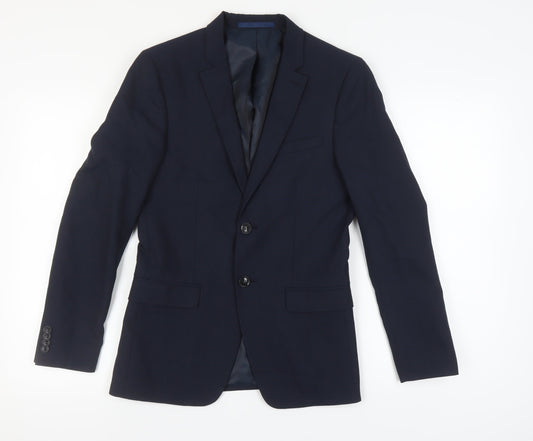 Topman Mens Blue Slim Blazer Jacket 34R