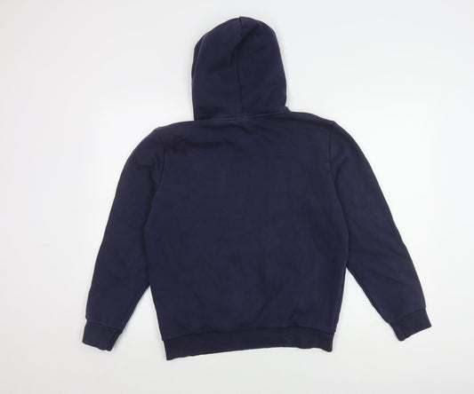 Puma Boys Blue Pullover Hoodie in Size S with Logo
