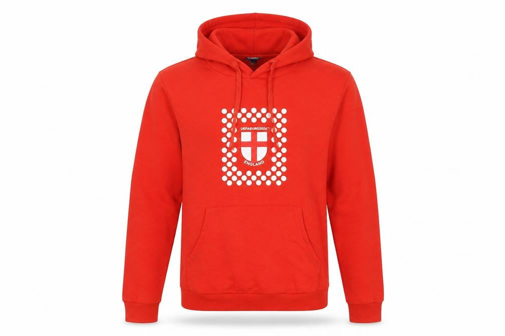Mens UK M Regular UEFA EURO 2024 Red Pullover Hoodie