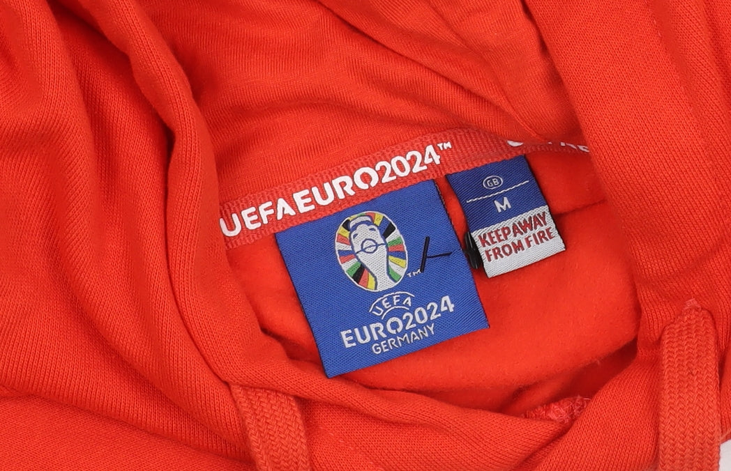 UEFA EURO 2024 Men's Red Pullover Hoodie M