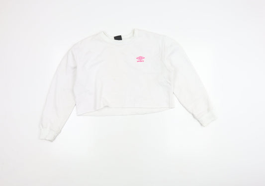 Umbro Women's White Pullover Sweatshirt - S, Logo