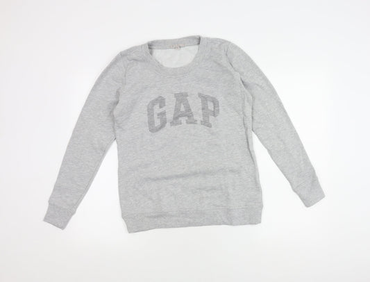 Gap Women's Grey Pullover Sweatshirt S, Casual Crew Neck