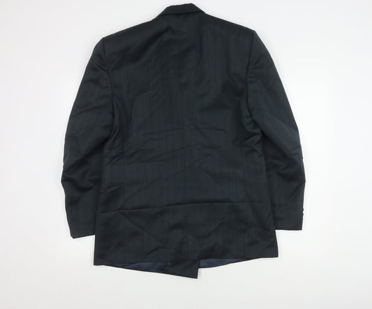 Création G.L. Men's Blue Strip Blazer, 40R