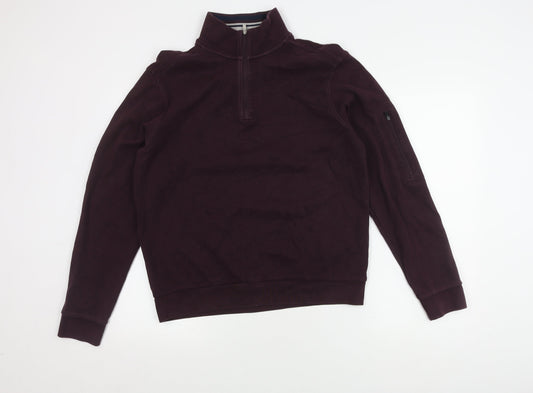 Marks and Spencer Men's Purple Full Zip Sweatshirt M