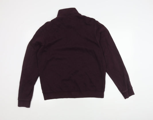 Marks and Spencer Men's Purple Full Zip Sweatshirt M