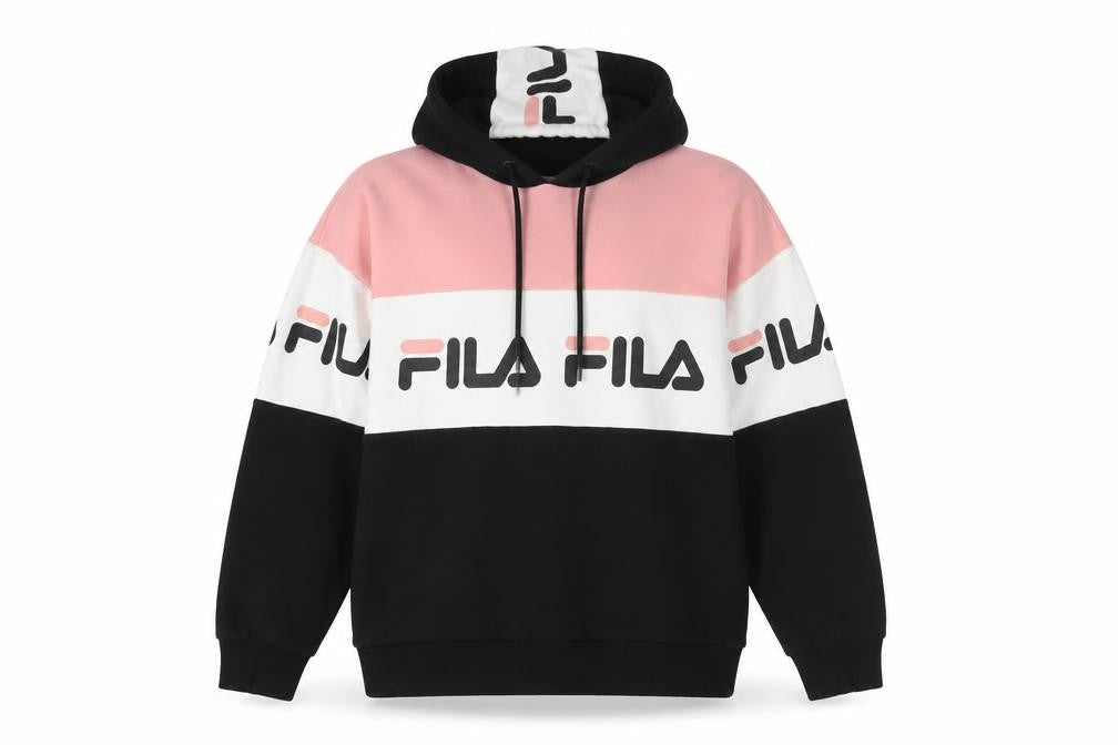 Womens UK M Regular FILA Multicoloured Pullover Hoodie