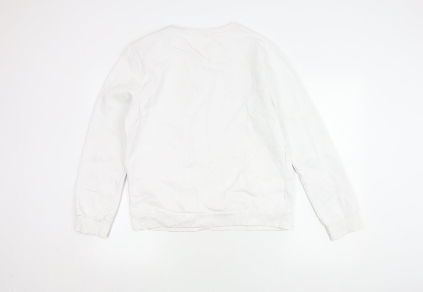 Disney White Unisex Sweatshirt - M Size, Mickey Mouse Graphic