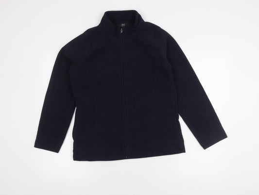 Isle Essentials Women's Blue Fleece Jacket Size M