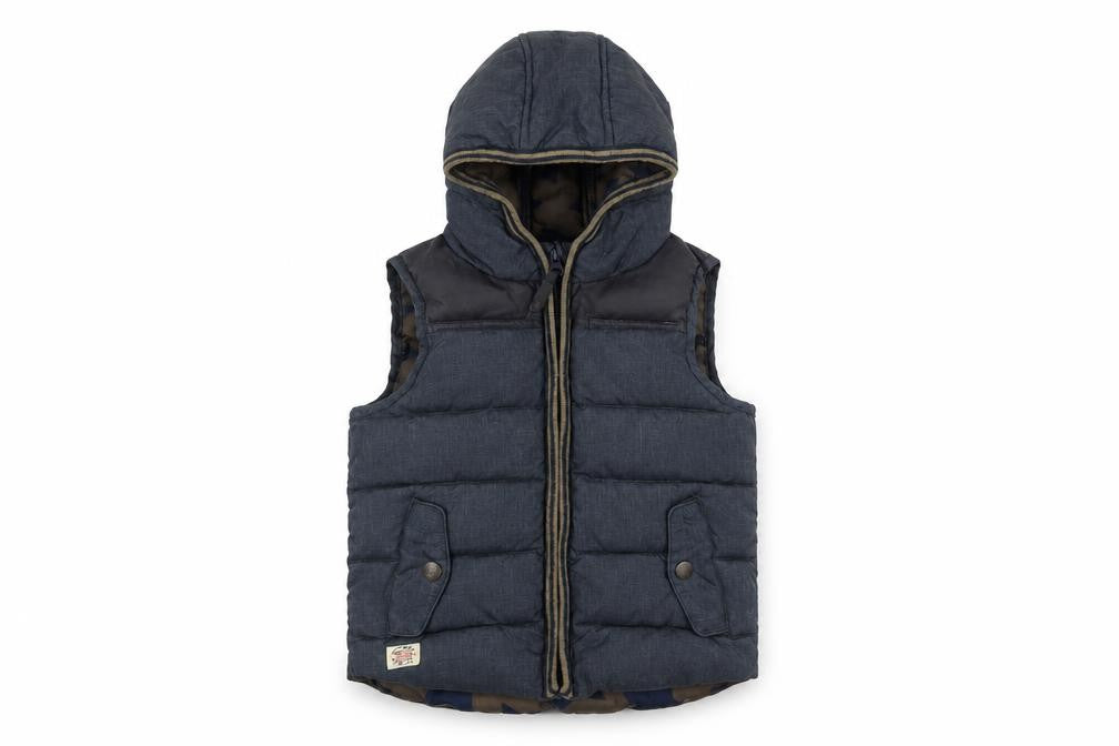 Front view of Next boys’' hooded puffer jacket 2-3 years polyester