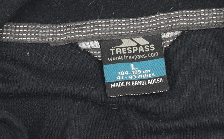 Trespass Men's Black Full Zip Fleece Hoodie L