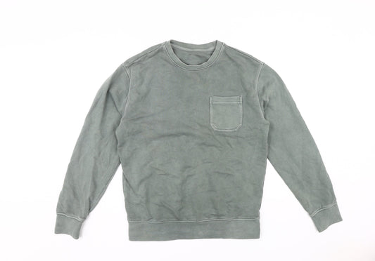 Marks and Spencer Men's Green Pullover Sweatshirt S