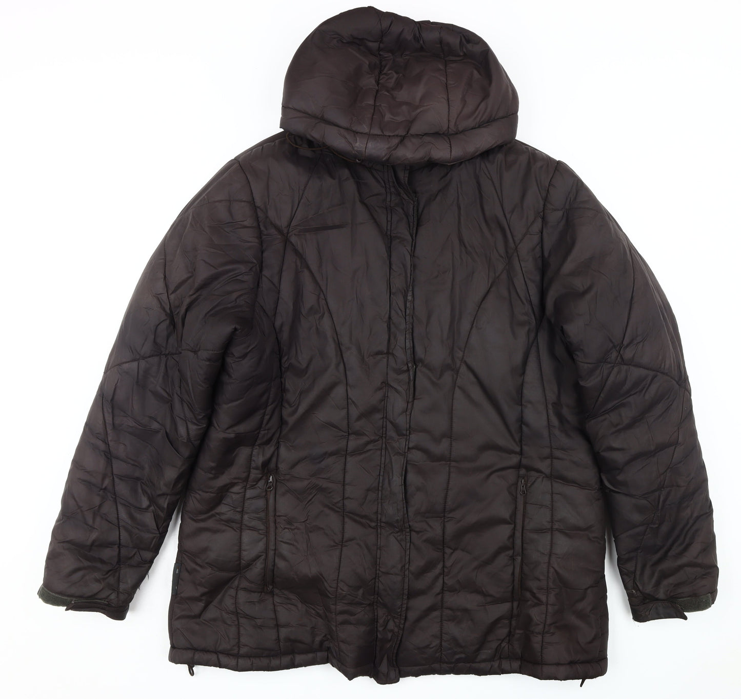 Mountain Life Women's Brown Puffer Jacket, Size 20, Hooded, Waterproof