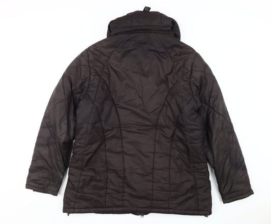 Mountain Life Women's Brown Puffer Jacket, Size 20, Hooded, Waterproof