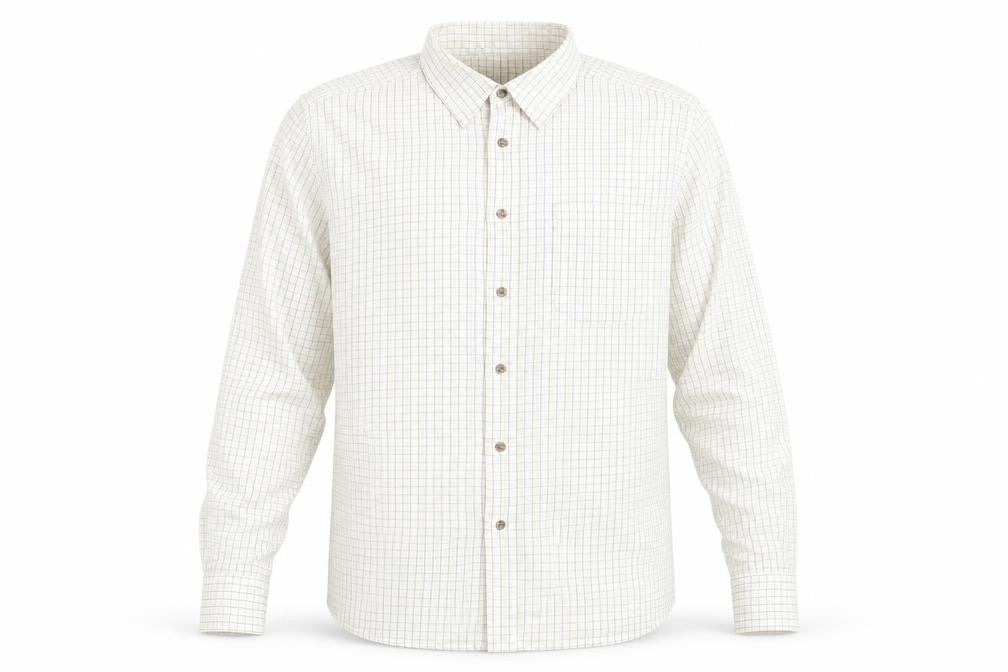 Marks and Spencer Men's Beige Check Shirt 42