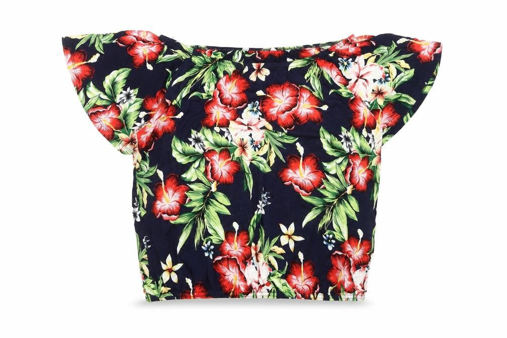 Front view of Red Herring Women's Floral Off-Shoulder Blouse, size 14