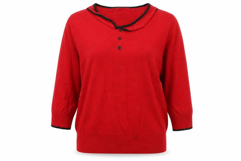 Wallis Women's Red Henley Jumper Size 16