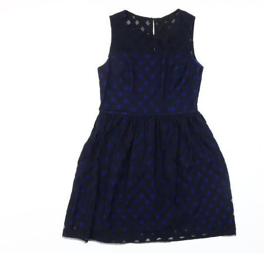 Karen Millen Women's Blue Sleeveless Dress Size 14