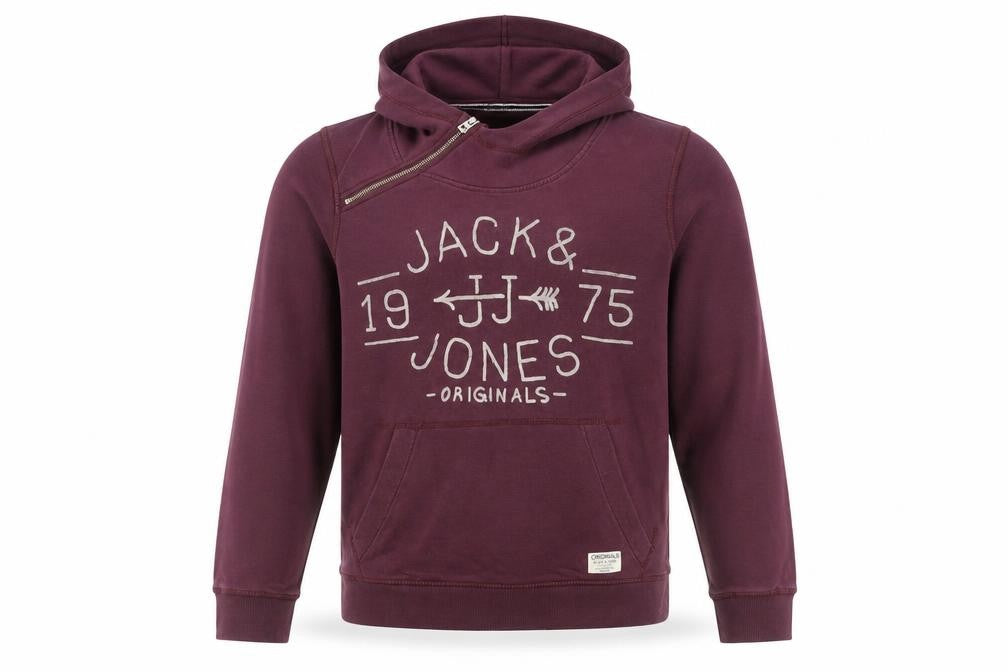 Mens UK M Regular JACK & JONES Purple Pullover Hoodie