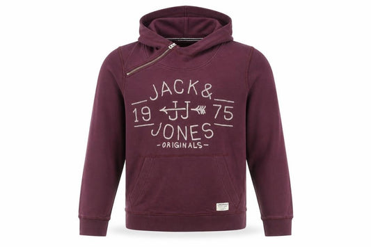 Mens UK M Regular JACK & JONES Purple Pullover Hoodie