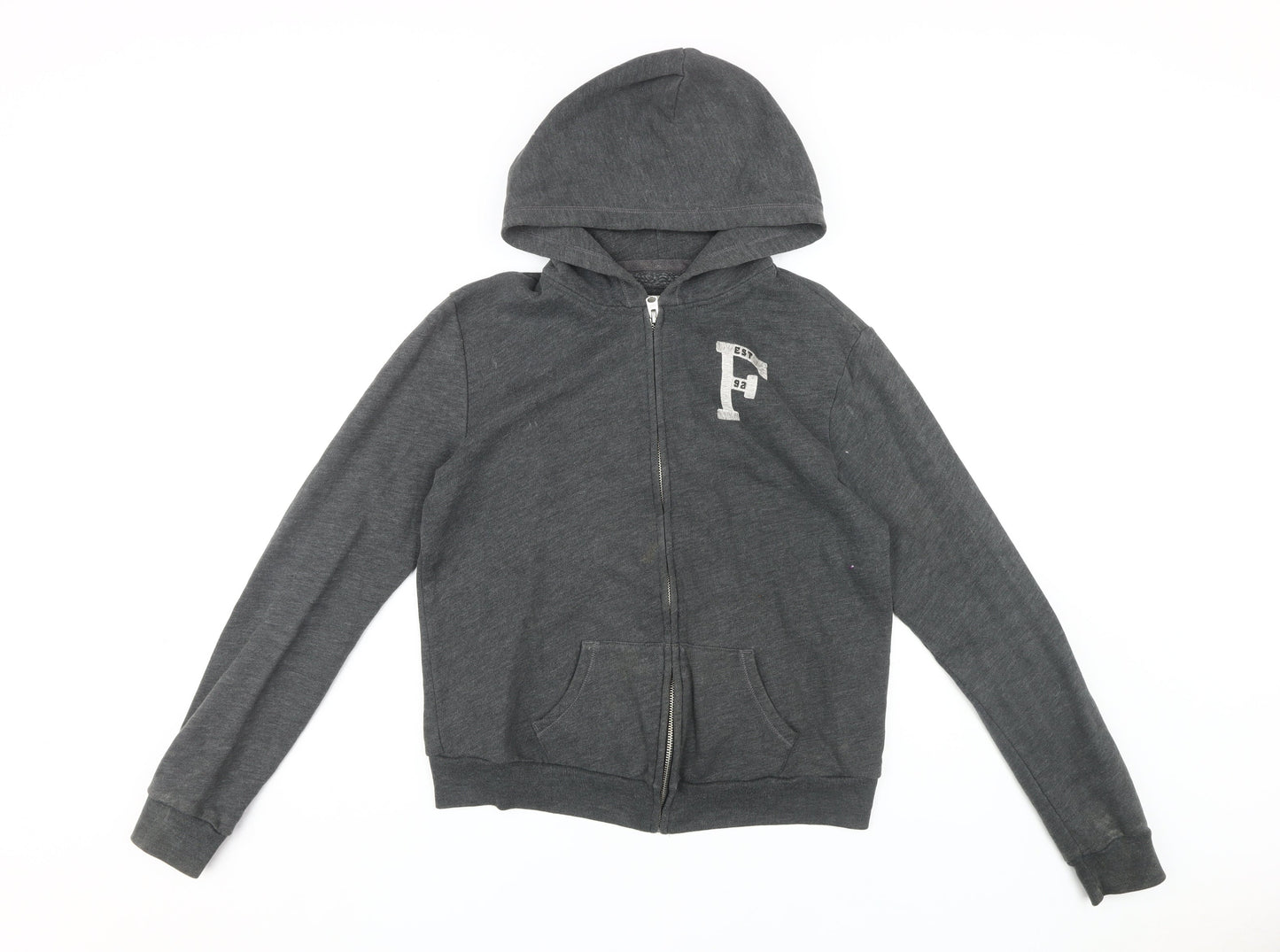 Abercrombie & Fitch Women's Grey Full Zip Hoodie M