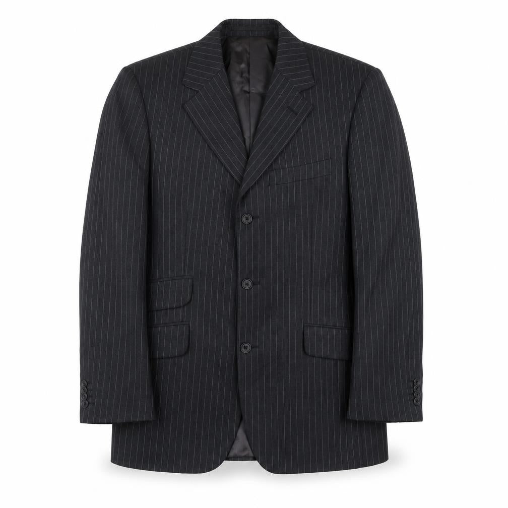 Mens 38 Chest Regular T.M.Lewin Black Three-Button Blazer