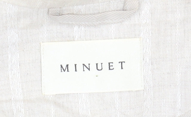Minuet Women's Beige Striped Blazer Size 14