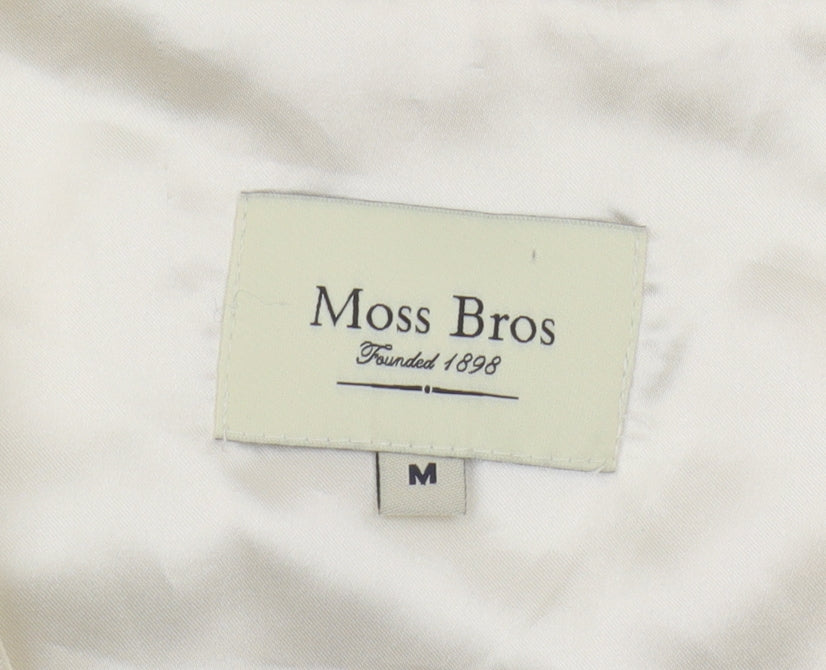 Moss Bros Ivory Waistcoat Men M Formal Polyester