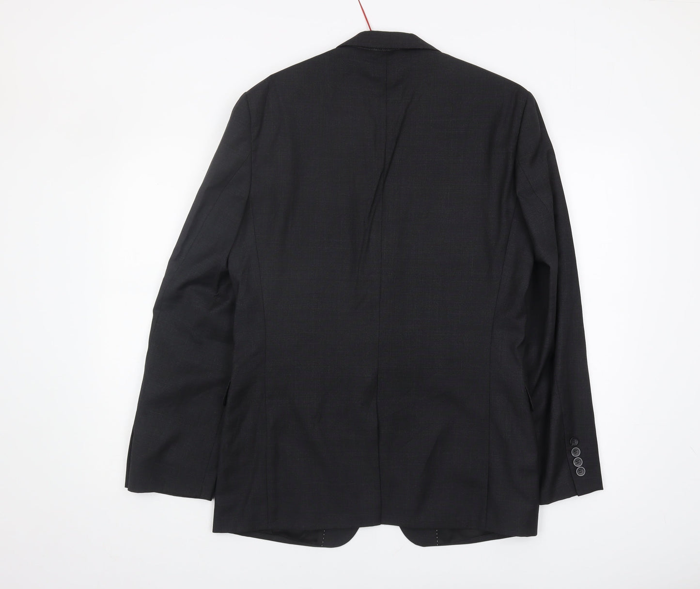 DKNY Men's Black Blazer, Size 38R, Formal Wool Jacket