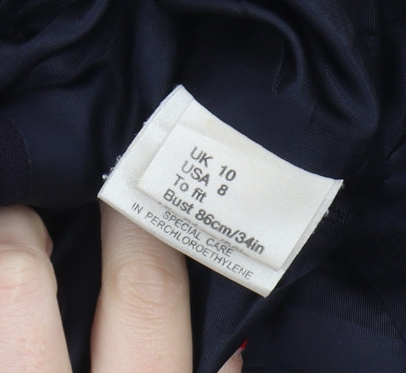 Jaeger Women's Black Wool Blazer, Size 10, Double-Breasted